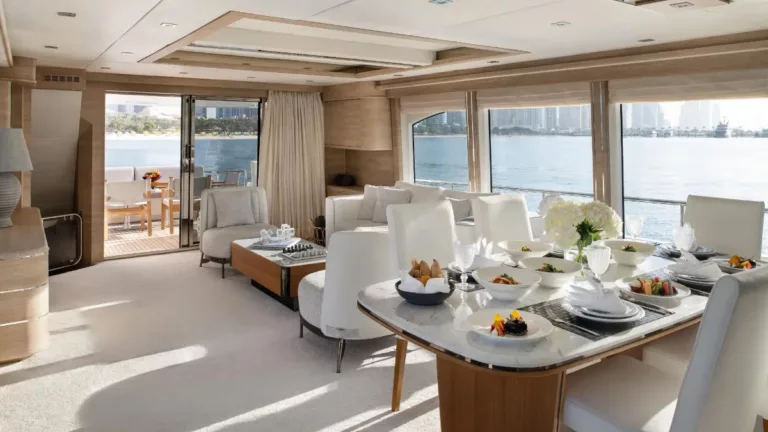 private yacht with food dubai